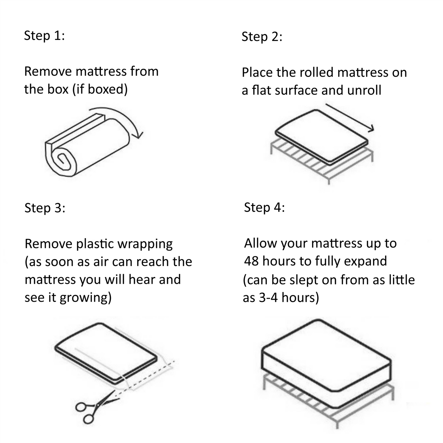 Open Coil Bonnell Spring Mattress in 3FT Single 4FT Small 4FT6 Double 5FT King