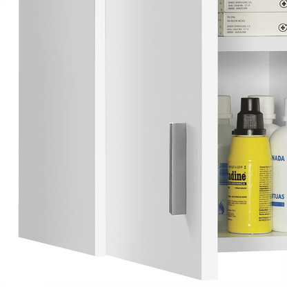 VITA Multi-Use White Cupboard Set- Freestanding & Wall Hung Storage Units for Home Organisation