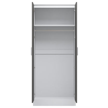 REFLECT Gloss Bedroom Furniture 2 Door Plain Wardrobe - 4 Colour Options