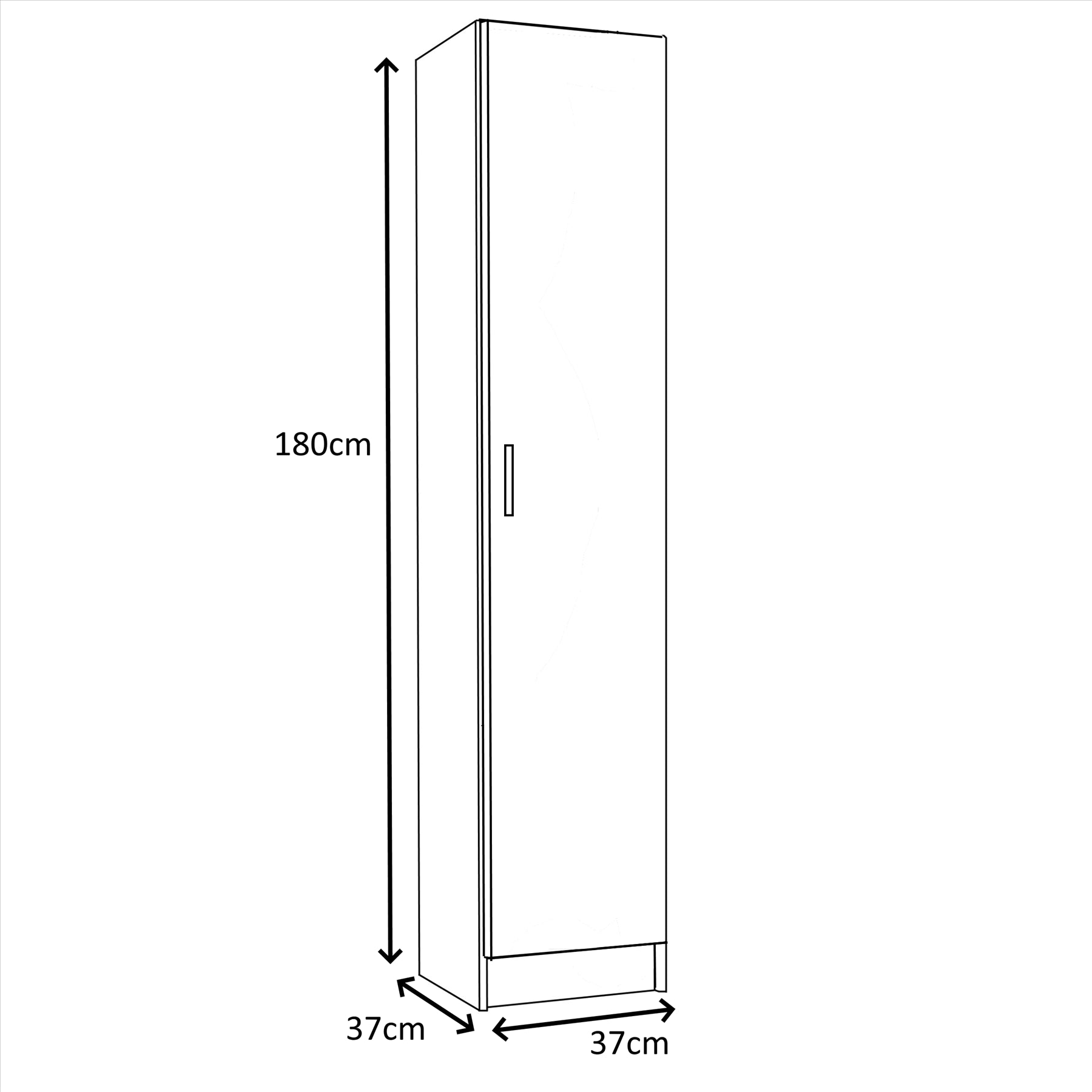 VITA Utility Laundry Cupboard / Cabinet Storage Units in White OR Oak Options