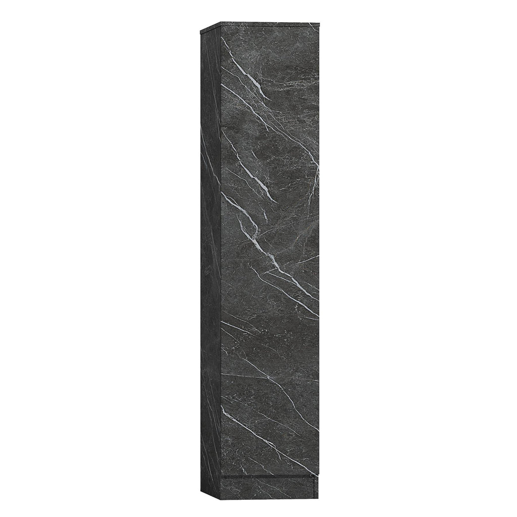 ZITA Bedroom Furniture Range Wardrobe Chest Bedside in Grey Marble Effect