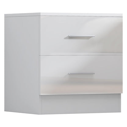 REFLECT Gloss 3pc Bedroom Set - 3 Door Wardrobe + 5 Draw Chest + Bedside