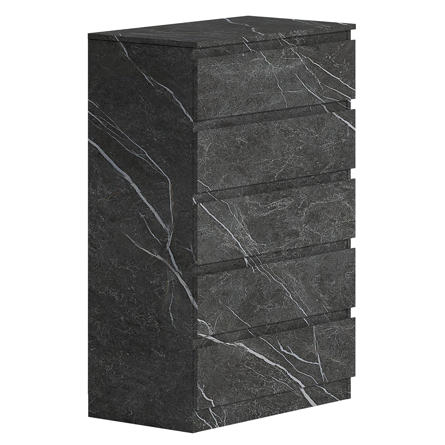 ZITA Bedroom Furniture Range Wardrobe Chest Bedside in Grey Marble Effect