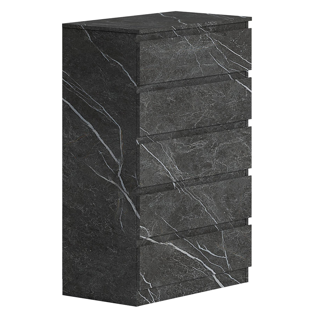 ZITA Bedroom Furniture Range Wardrobe Chest Bedside in Grey Marble Effect