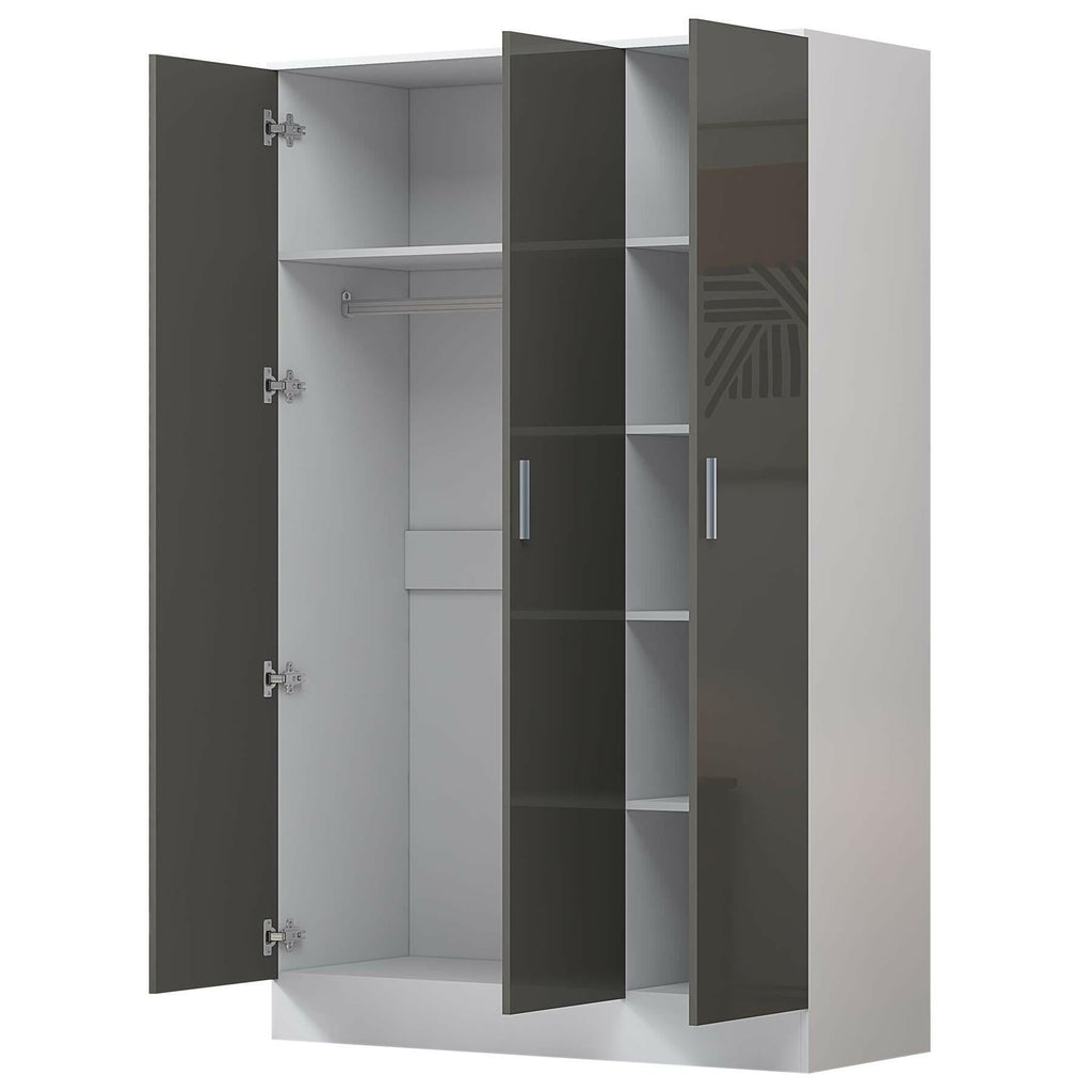 REFLECT Gloss 5 Door Corner Wardrobe Bundle Inc Corner + 3 Door Wardrobe Set