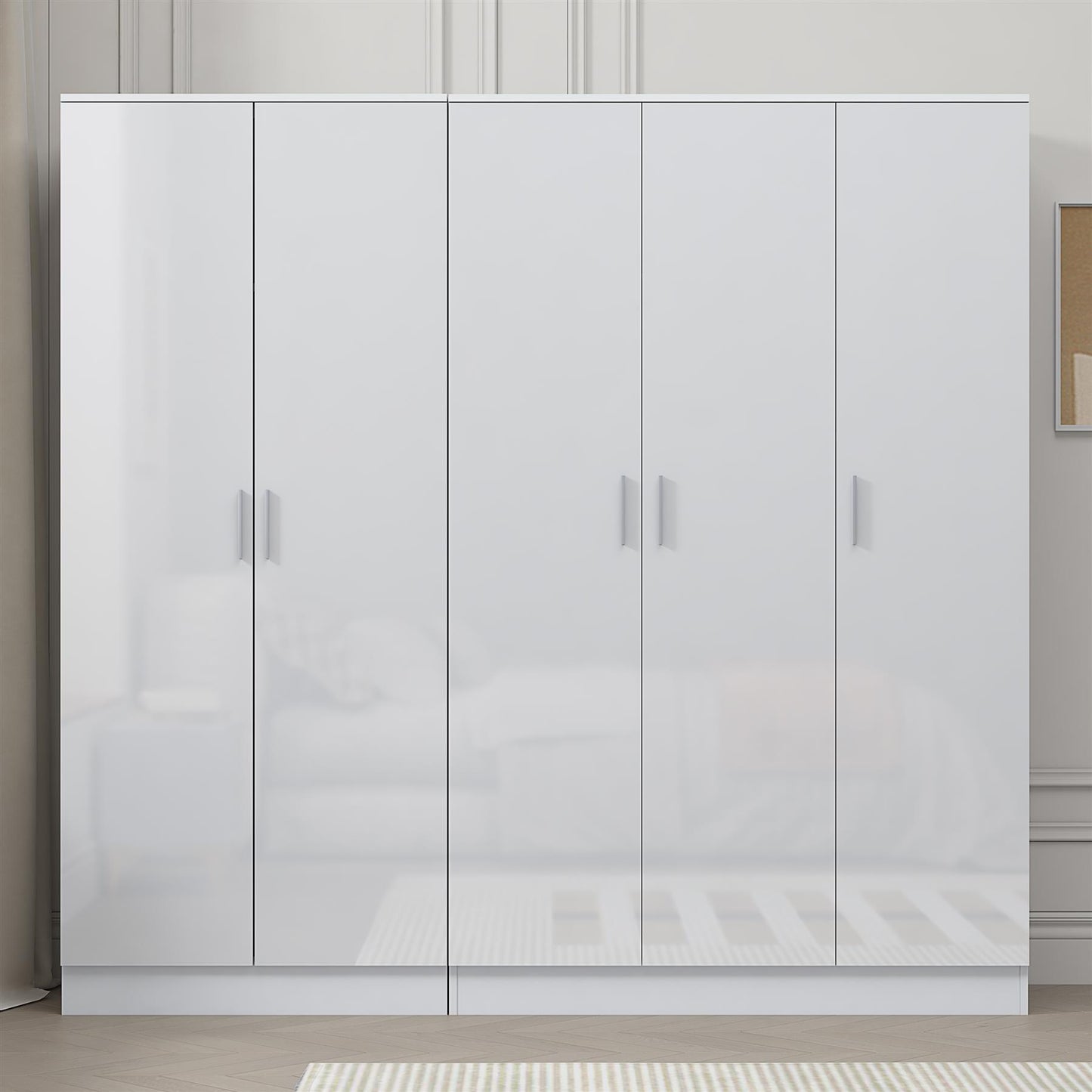 REFLECT 2pc Wardrobe Bundle - 3 Door Plain + 2 Door Plain - 4 Colour Options
