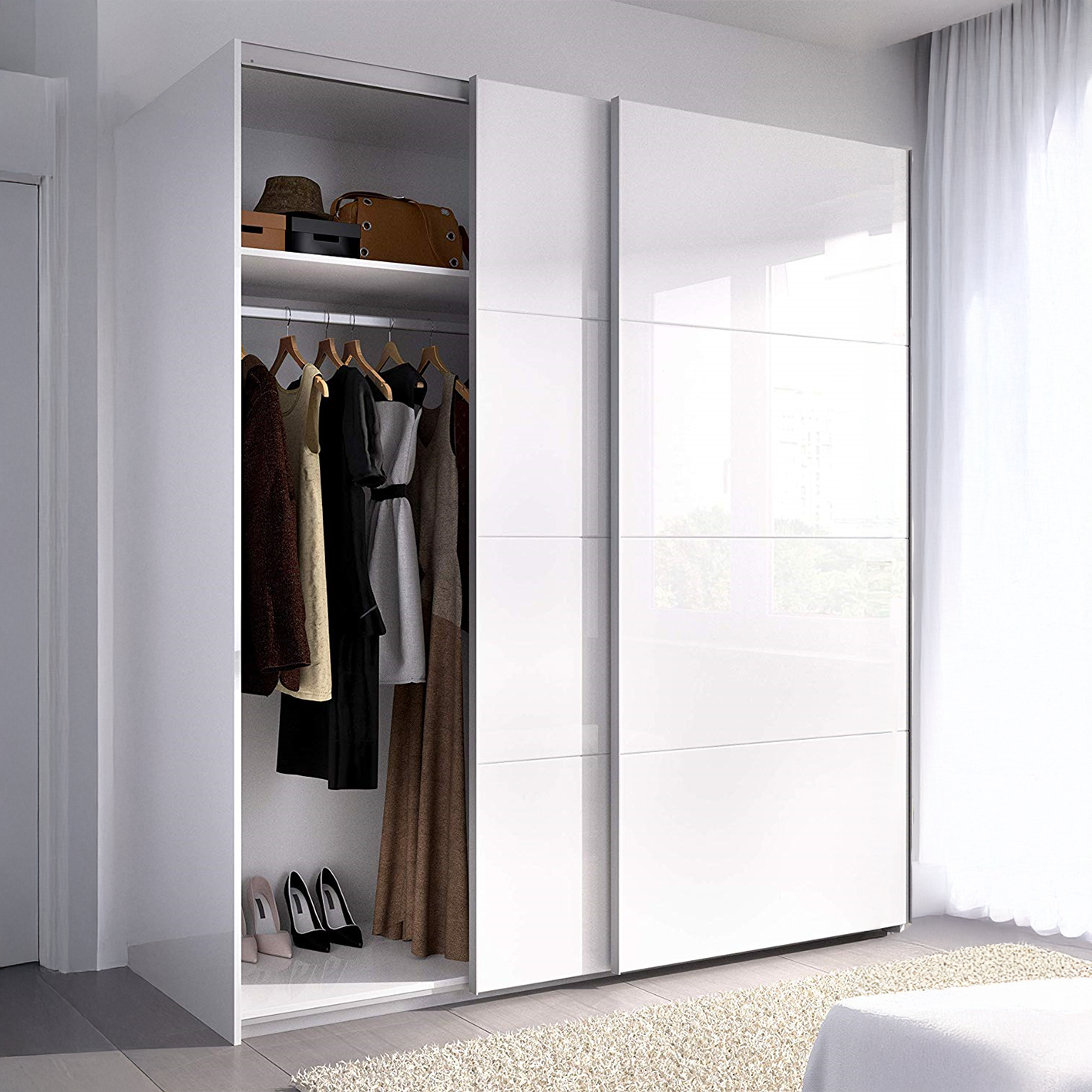 Modern Hinged/Sliding Wardrobes - Optional Internal Drawer & Colour Options