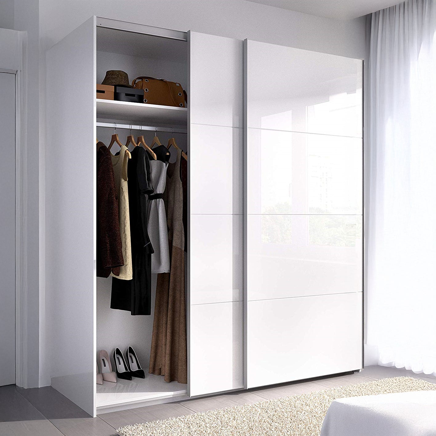 Modern Hinged/Sliding Wardrobes - Optional Internal Drawer & Colour Options