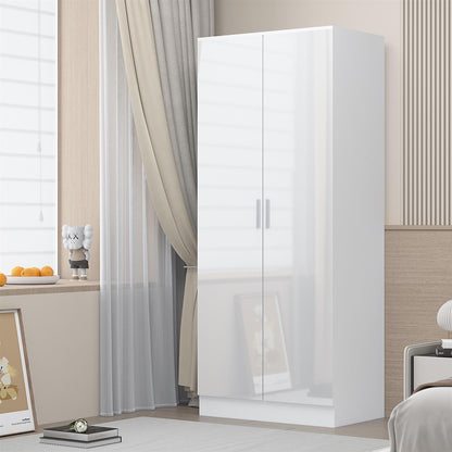REFLECT High Gloss Bedroom Furniture Wardrobe Chest Bedside Desk Option in White
