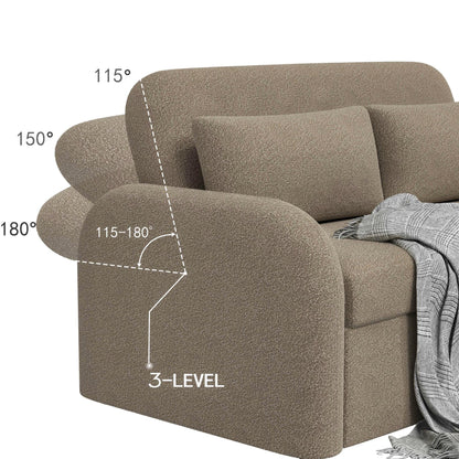 NOMA 2 Seater Boucle Pull Out Sofabed with Storage - 3 Colour Options
