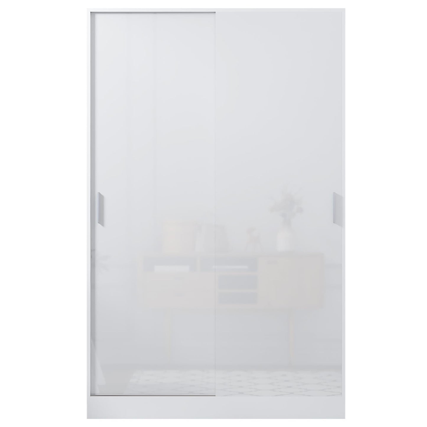REFLECT High Gloss Bedroom Furniture Wardrobe Chest Bedside Desk Option in White