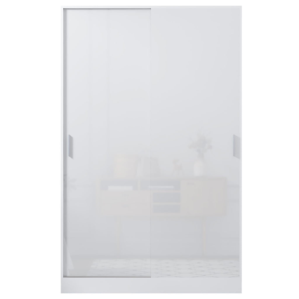 REFLECT High Gloss Bedroom Furniture Wardrobe Chest Bedside Desk Option in White