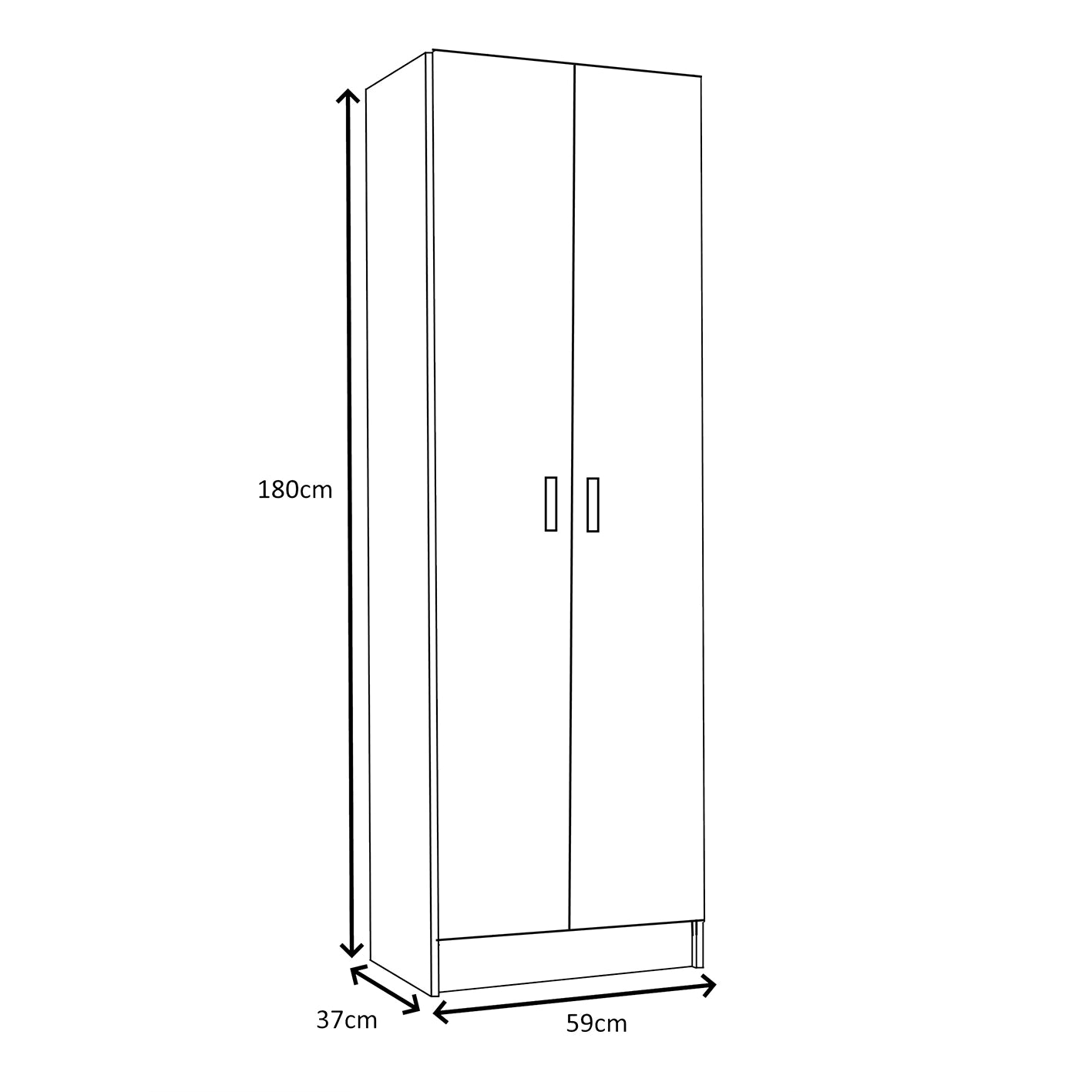 VITA Utility Laundry Cupboard / Cabinet Storage Units in White OR Oak Options