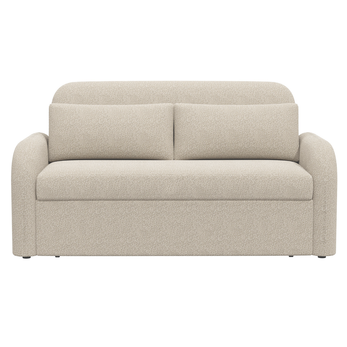 NOMA 2-Seater Boucle Pull Out Sofa Bed with Matching Cushions - Beige