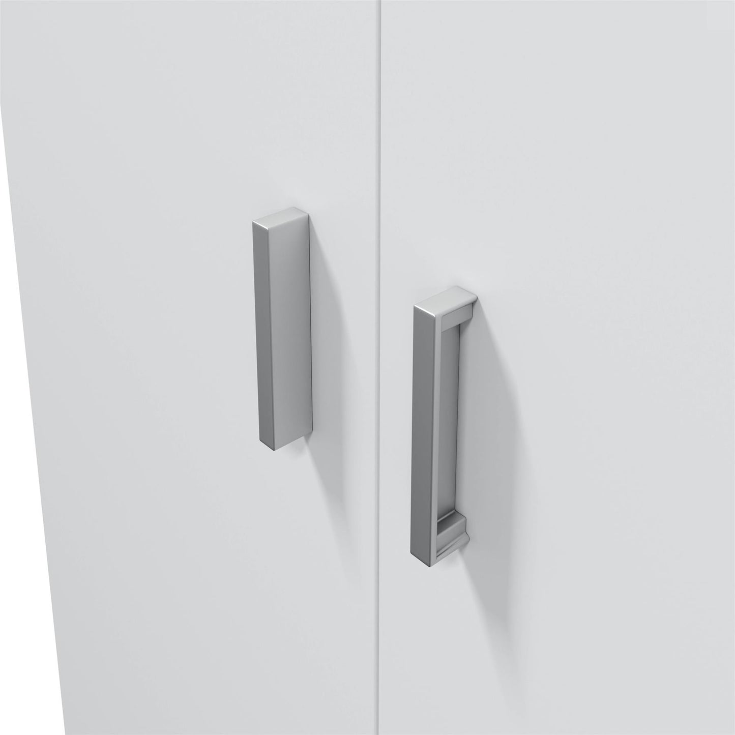 BALTIC Tall White Bathroom Storage Cabinet with 2 Doors- Slim Reversible Design