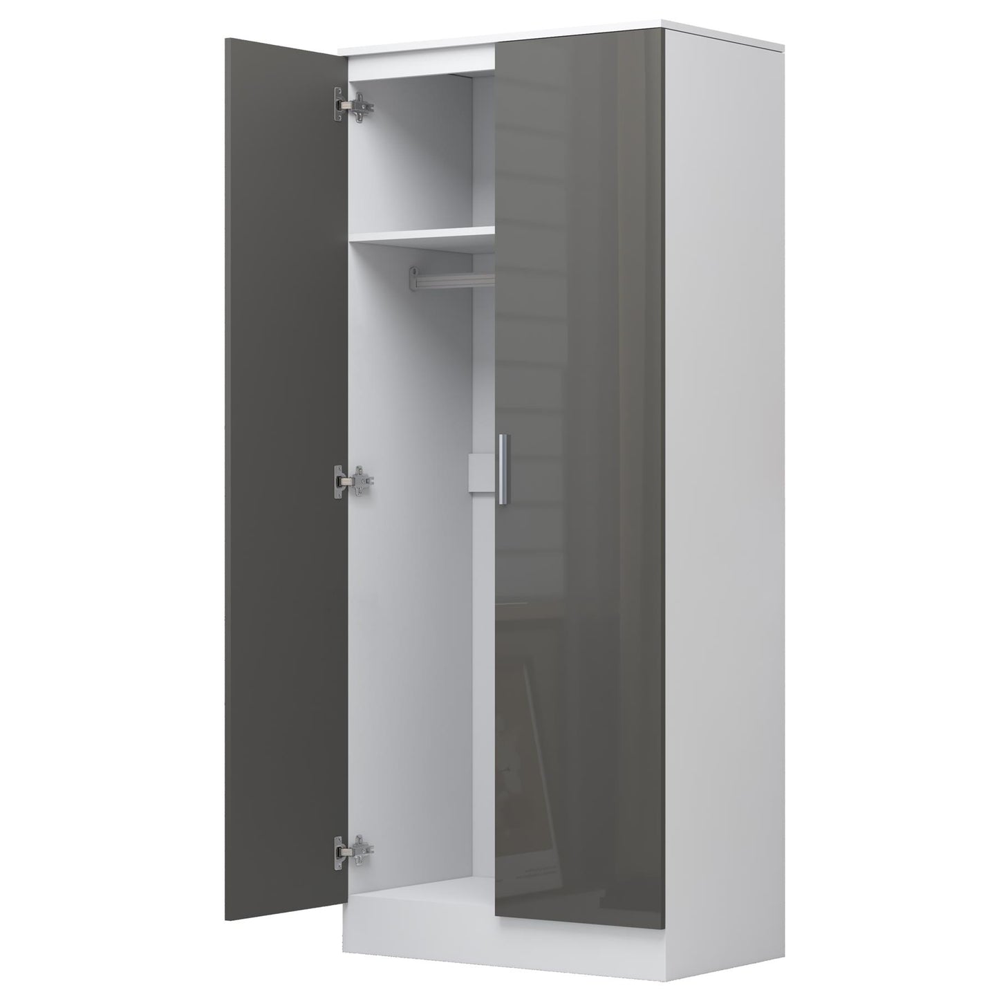 REFLECT Gloss 5 Door Wardrobe Bundle - 2 Door Corner + 2 Door + 1 Door Wardrobe