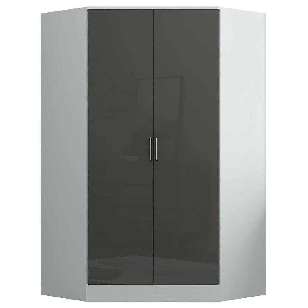 REFLECT Gloss 5 Door Corner Wardrobe Bundle Inc Corner + 3 Door Wardrobe Set