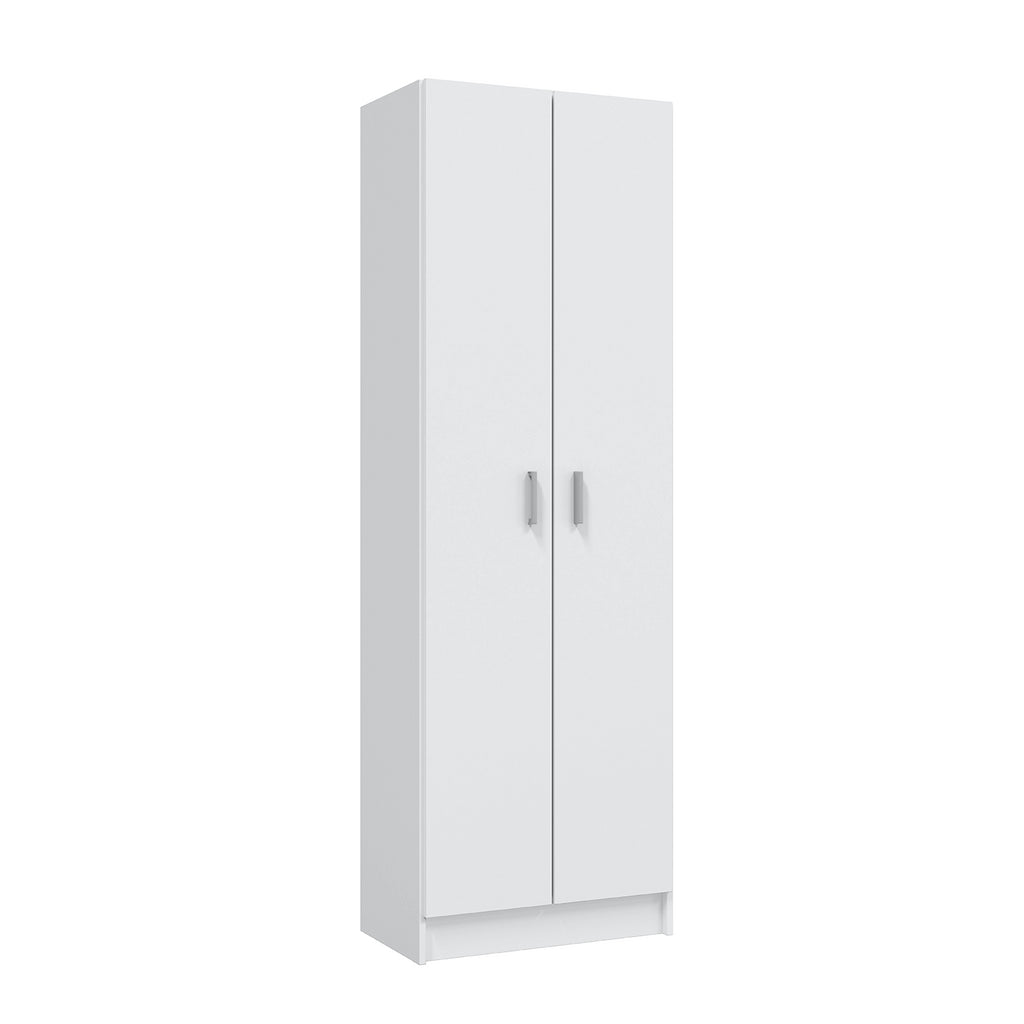 Vita White 2 Door 4 Shelf Kitchen Utility Room Cabinet - Modular Cleaning Storage