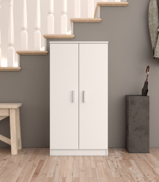 BELLINI 2 Door Shoe Cabinet - White