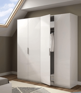 MAX 4 Door Wardrobe (180cm) - White