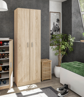 VITA 2 Door Utility Shoe Cupboard - Oak
