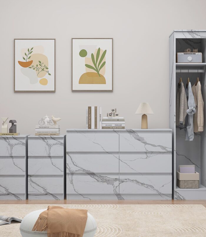 4pc_white_marble_wardrobe_set_1_door_6_draw_2_bedsides_1-scaled
