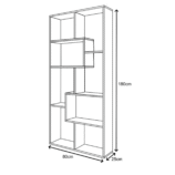 8Shelfbookcasewhitedarkbrown1
