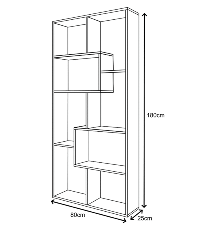 8Shelfbookcasewhitedarkbrown1