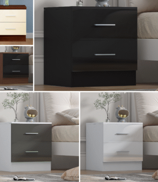 2 Drawer Bedside - 5 Colours REFLECT