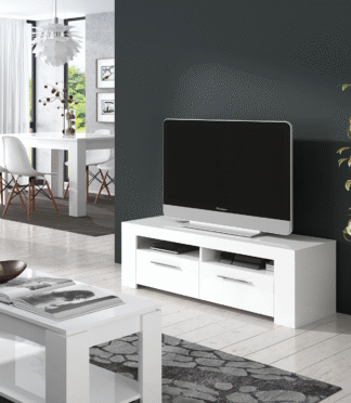 AMBIT 2 Door TV Media Unit - White