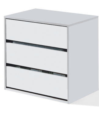 ARC Internal 3 Drawer Chest - White