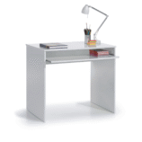computerdeskinwhitewithrollouttray1