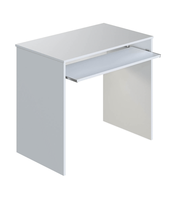 computerdeskinwhitewithrollouttray5