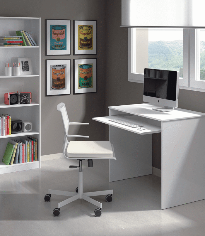 computerdeskinwhitewithrollouttray6