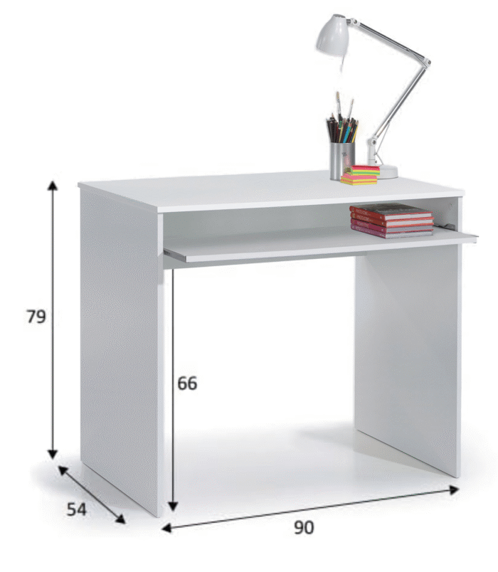 computerdeskinwhitewithrollouttray8