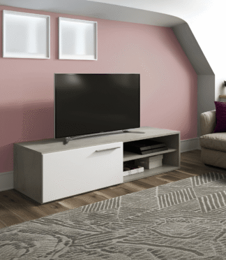 KIKUA TV Media Unit - Cement & White