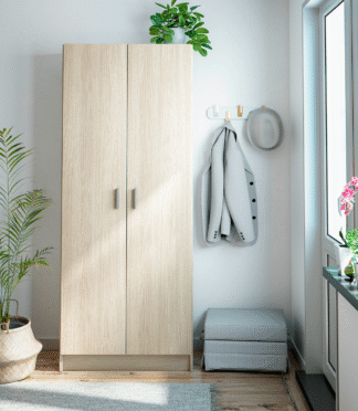 VITA 2 Door Utility Broom Cupboard - 2 Colours