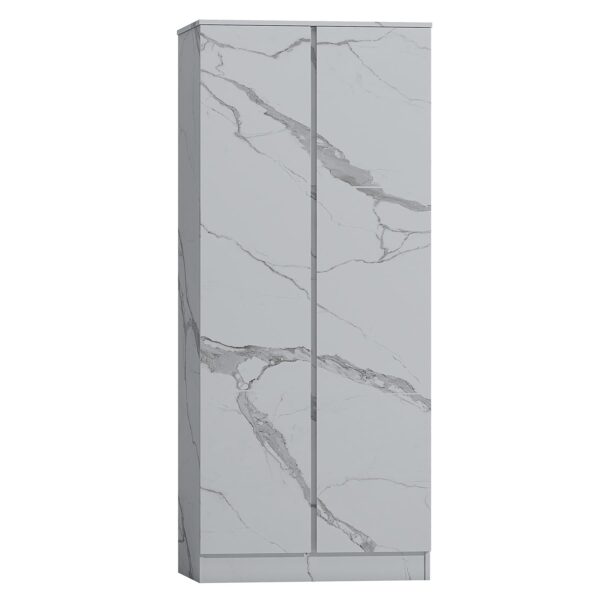 ZITA Bedroom Furniture Wardrobe Chest Bedside in White OR Grey Marble Colour - Image 23