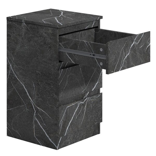 ZITA Bedroom Furniture Wardrobe Chest Bedside in White OR Grey Marble Colour - Image 14