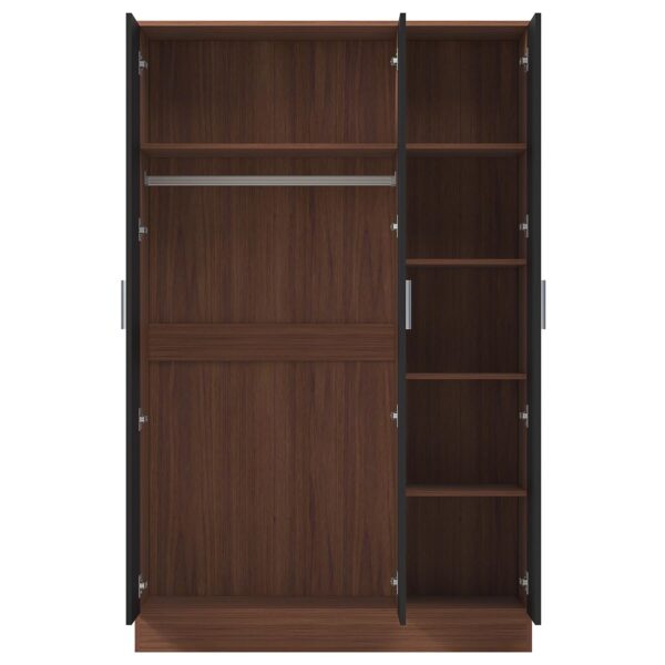 REFLECT High Gloss Bedroom Furniture Wardrobe Chest Bedside Desk - Black/Walnut - Image 50