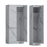 ZITA White Marble Effect 2 Piece Wardrobe Set - 2 Door and 1 Door, Spacious Bedroom Storage Solutions.