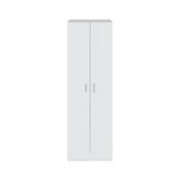 Vita White 2 Door Shoe & Boot Cupboard - Modular Kitchen Utility Room Cleaning Cabinet - H: 180cm x W: 59cm x D: 37cm.