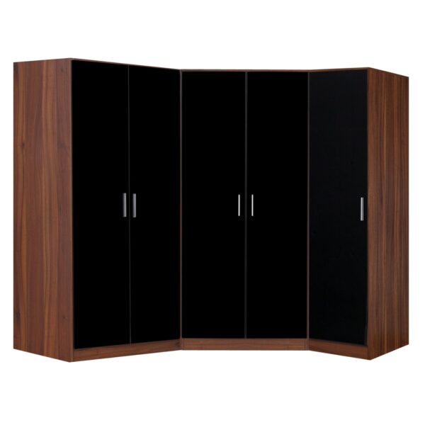 REFLECT Gloss 5 Door Wardrobe Bundle - 2 Door Corner + 2 Door + 1 Door Wardrobe - Image 13
