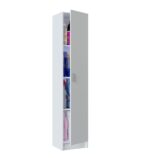 VITA White Utility Storage Cupboard - 1 Door Cabinet with 3 Shelves - Modular Storage for Kitchen or Utility Room.