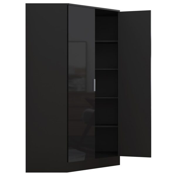 REFLECT Gloss 5 Door Wardrobe Bundle - 2 Door Corner + 3 Door Mirror Bedroom Set - Image 21