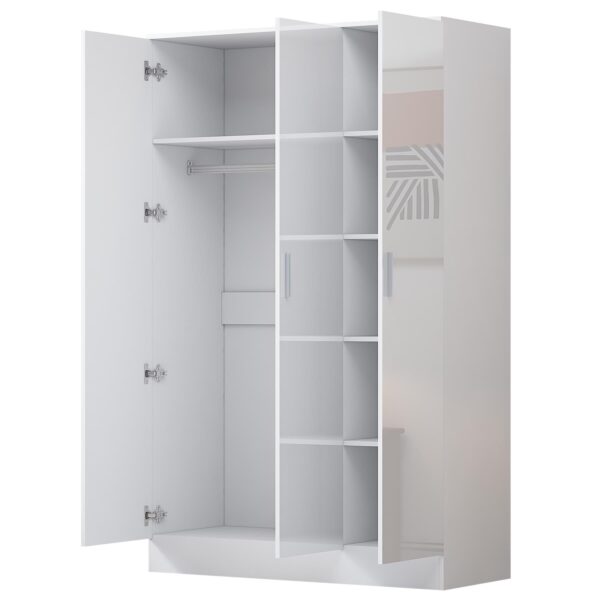 REFLECT Gloss Bedroom Furniture 3 Door Plain Wardrobe - 4 Colour Options - Image 34