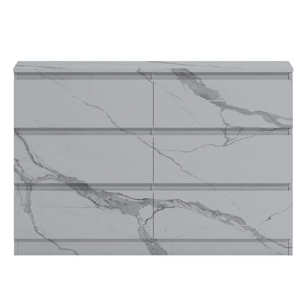 ZITA Bedroom Furniture Wardrobe Chest Bedside in White OR Grey Marble Colour - Image 81