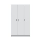 VITA White 3 Door Broom Cupboard - Modular Kitchen & Utility Room Cleaning Storage Cabinet - H: 180cm x W: 109cm x D: 37cm.