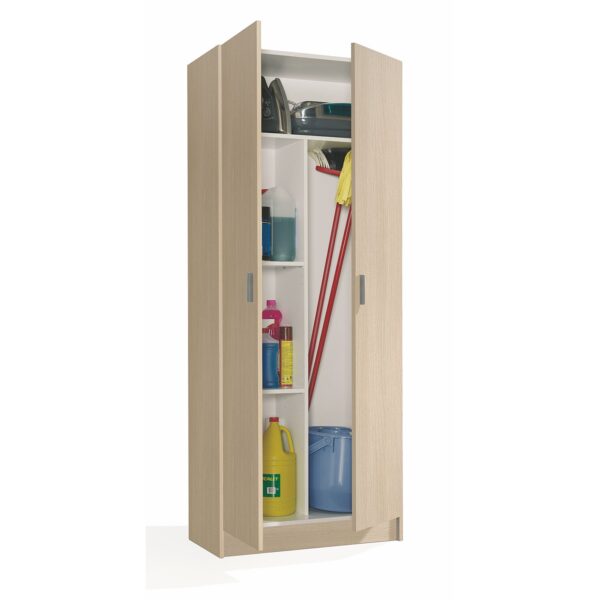 Vita 2 Door Kitchen Utility Room Cabinet - Oak Finish - H: 73cm x W: 180cm x D: 37cm.