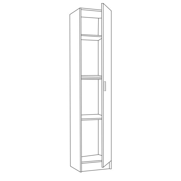 VITA Utility Laundry Cupboard / Cabinet Storage Units in White OR Oak Options - Image 63